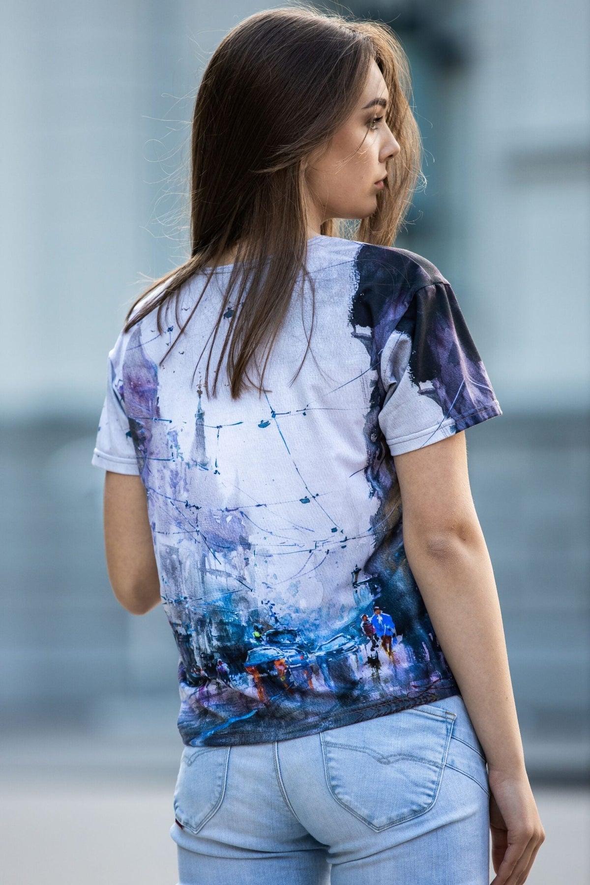 Klassisches T-Shirt mit Rundhalsausschnitt
