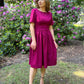 Wild Aster dress with pleats