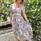 Romantic summer dress with flowers