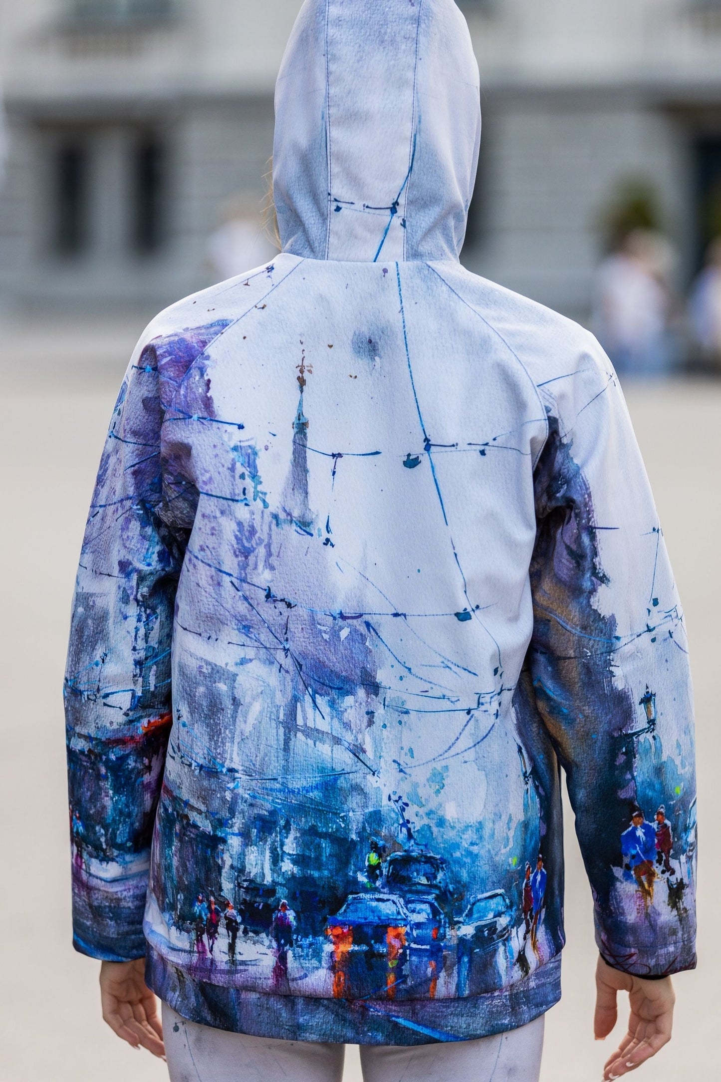 Softshell jacket with a print of Riga city