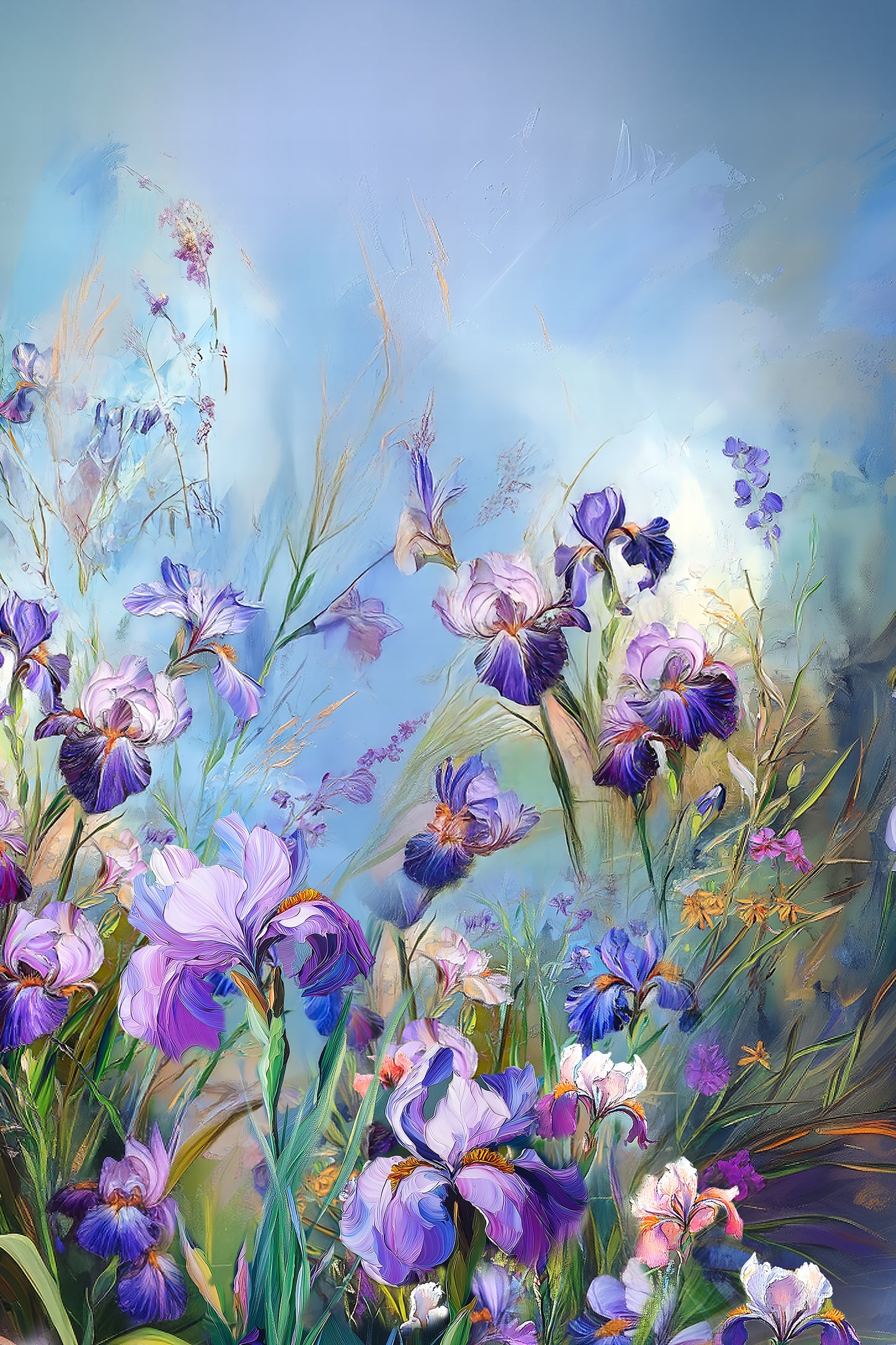 Gara kleita ar īrisu apdruku un banti mugurpusē