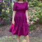 Wild Aster dress with pleats