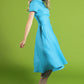 Turquoise dress with collar