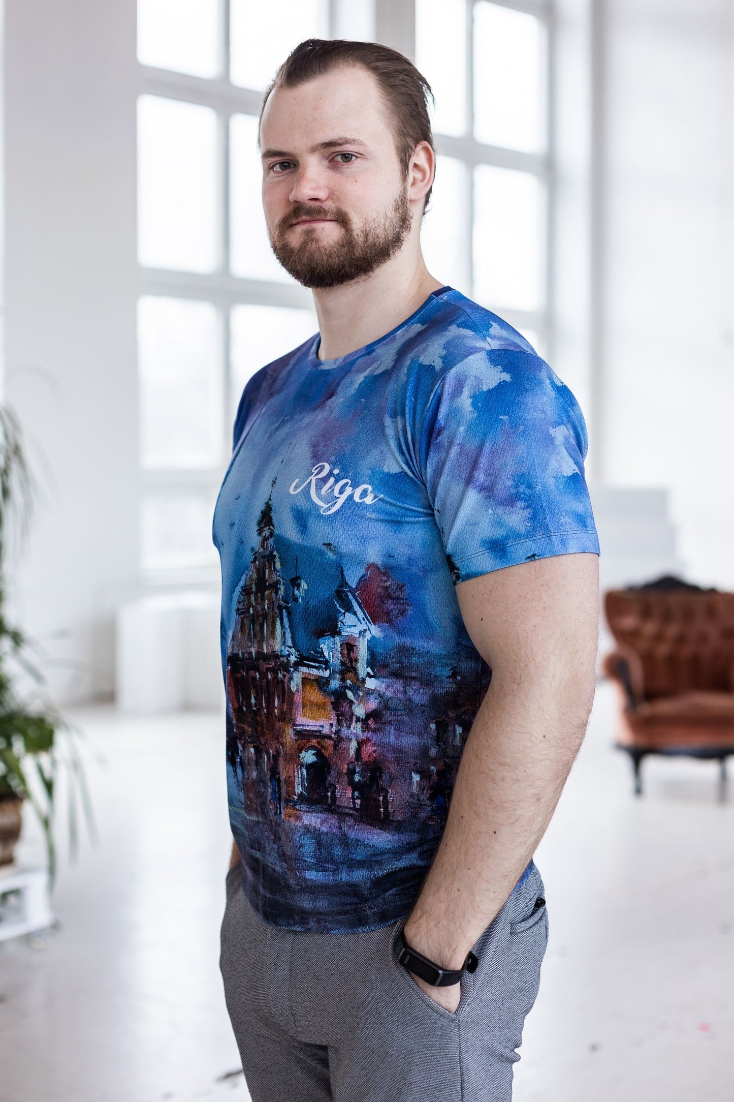 Men's T-shirt with views of Riga