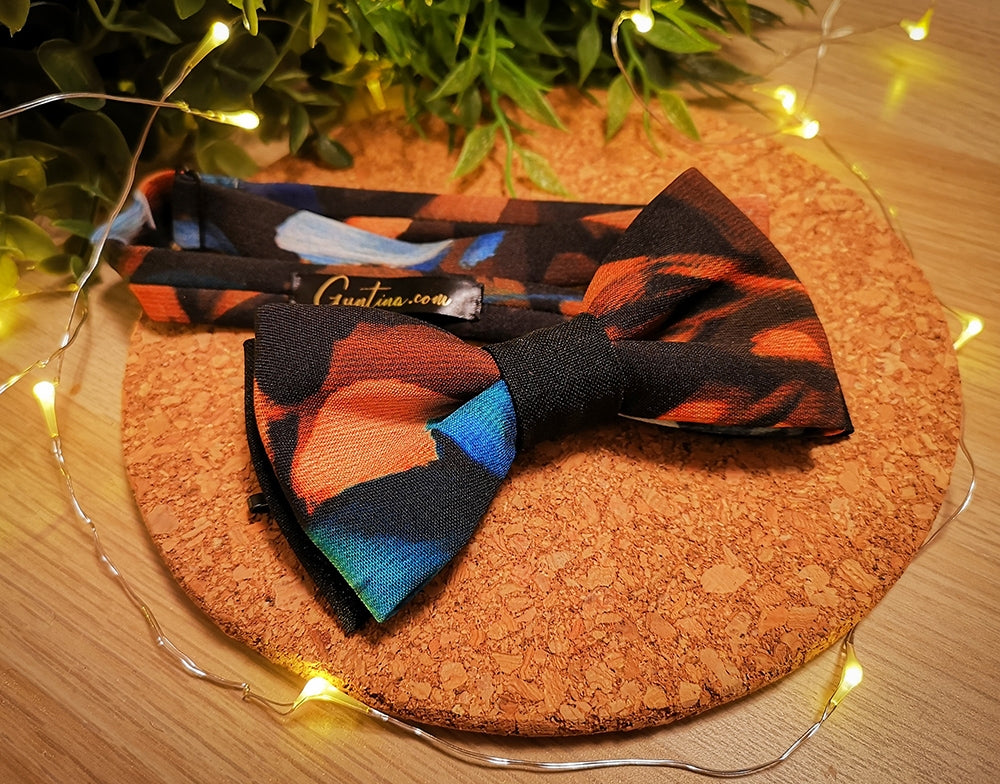 Orange men’s bow tie
