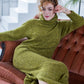 Warm maxi sweater made of wool fabric