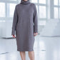 Half-length sweater dress / tunic made of cashmere wool fabric