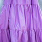 Violeta kokvilnas kleita ar bantēm