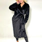 Black velvet robe