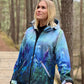 Softshell jacket with small meadow flower print