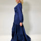 Navy blue Maxi Dress with long sleeves