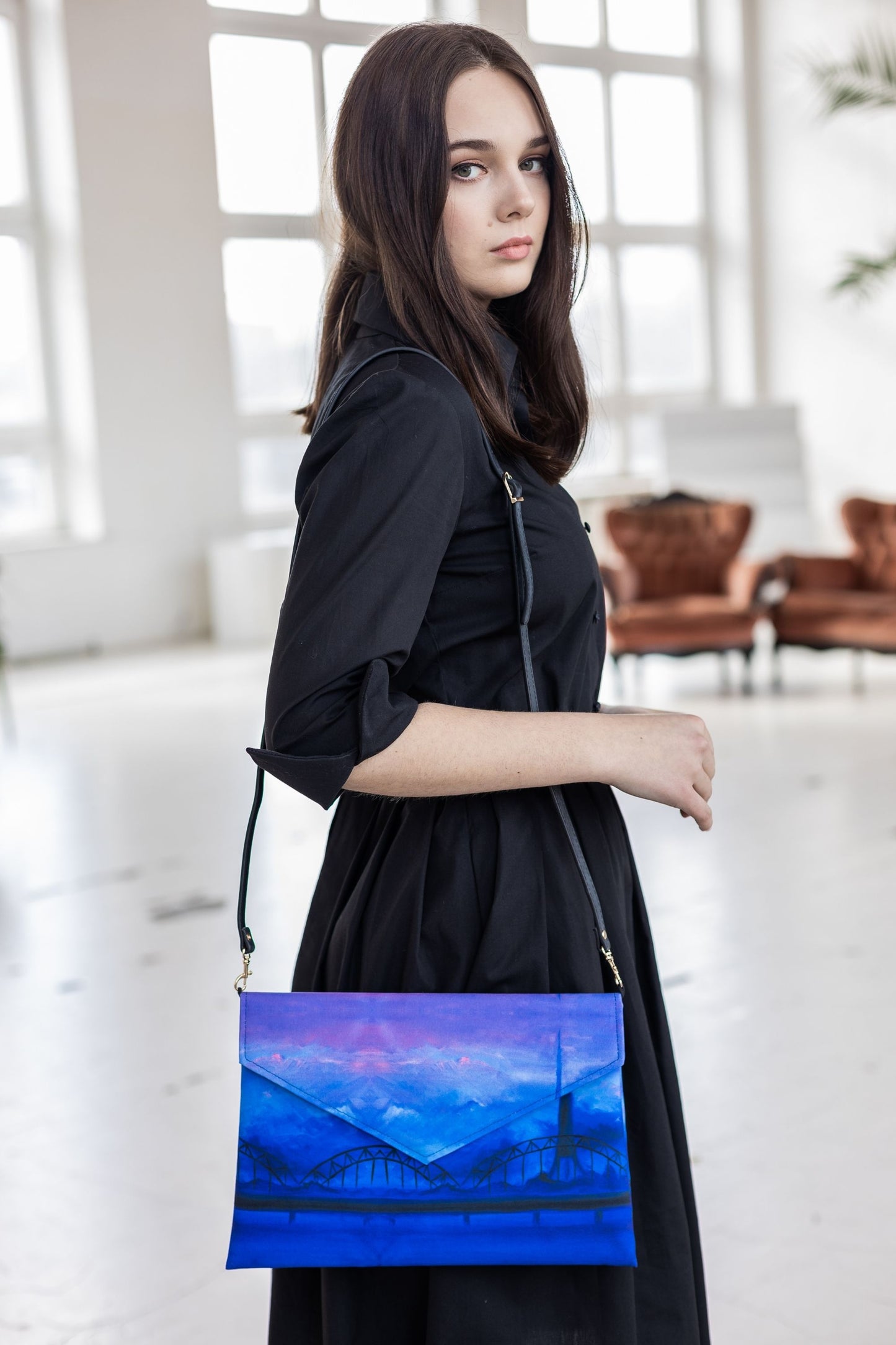 Handbag with Riga landscape