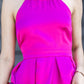 Bright pink maxi dress without sleeves