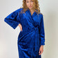 Bright blue velvet robe