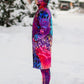 Softshell coat / parka with very bright colors