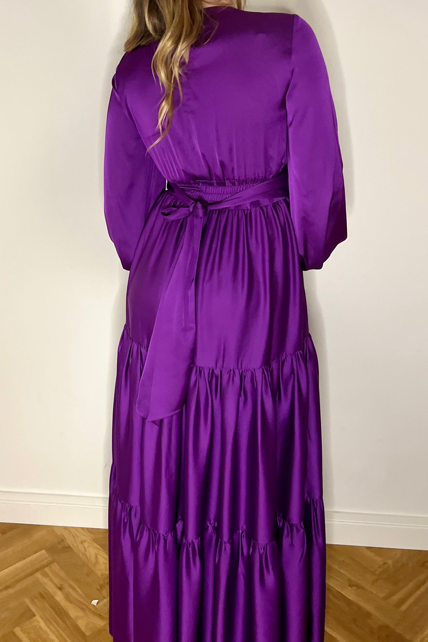 Violet Maxi Dress with long sleeves