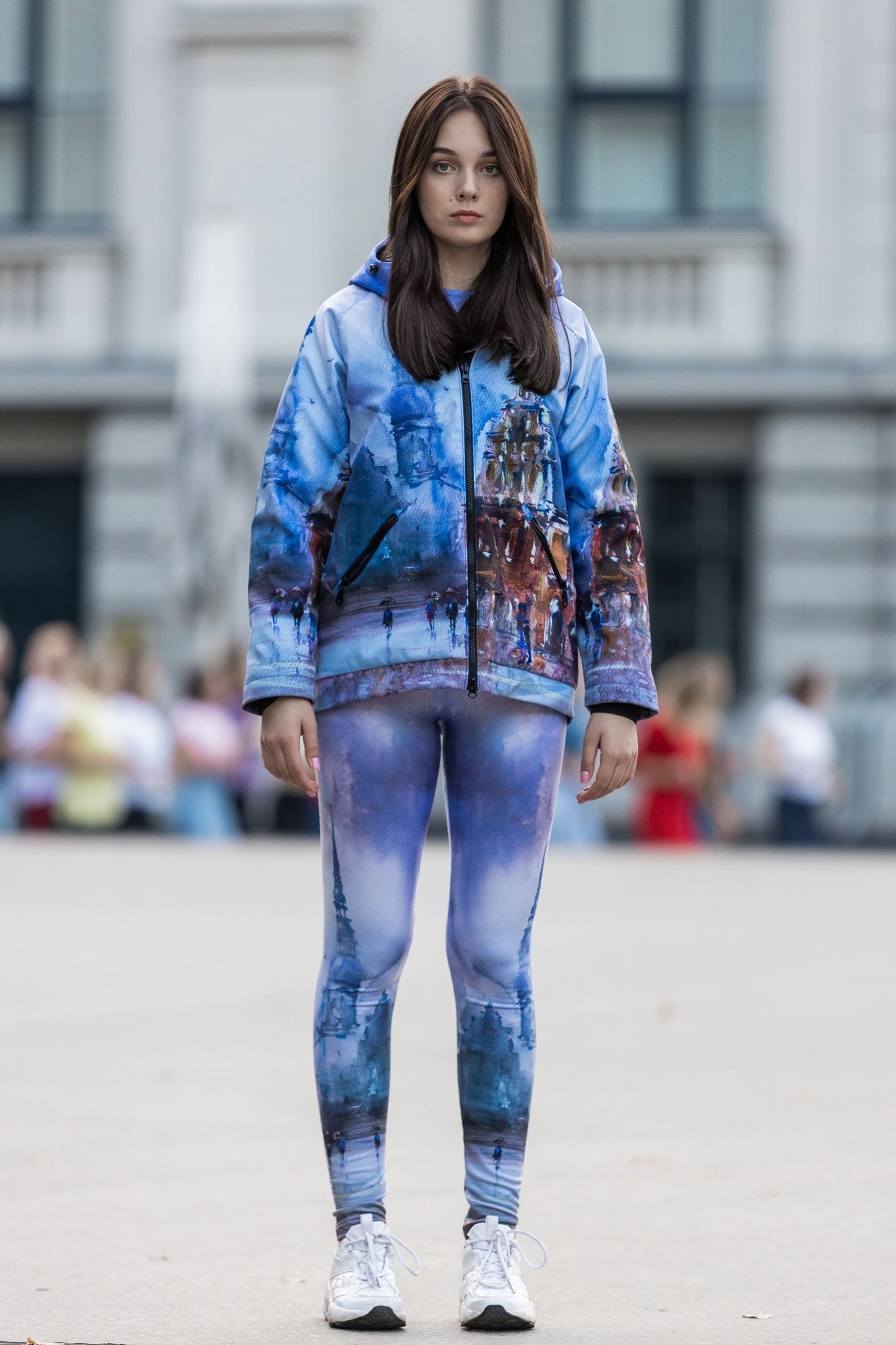 Softshell jacket with a print of Riga city