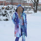 Softshell coat / parka bright blue colors
