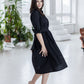 Black, classic organic cotton dress