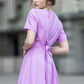Periwinkle dress with circle skirts and belt