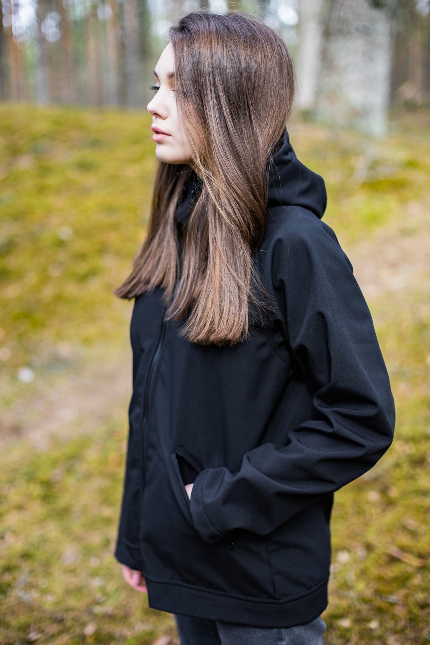 Black waterproof Softshell jacket