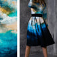 Dress with abstract sky print