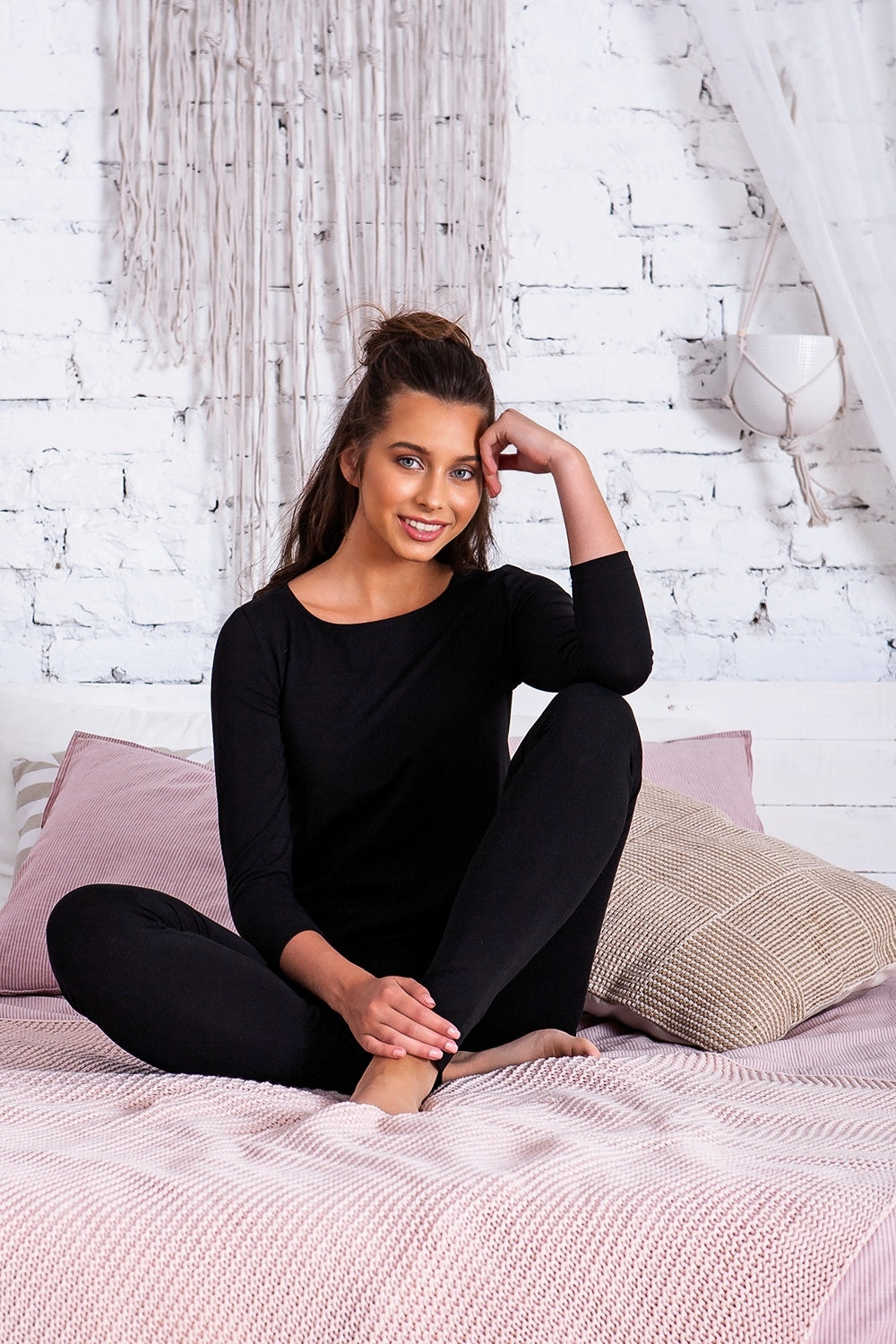 Schwarze Leggings aus Bio-Baumwolle