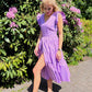 Modern and elegant lilac cotton dress