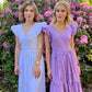 Modern and elegant lilac cotton dress