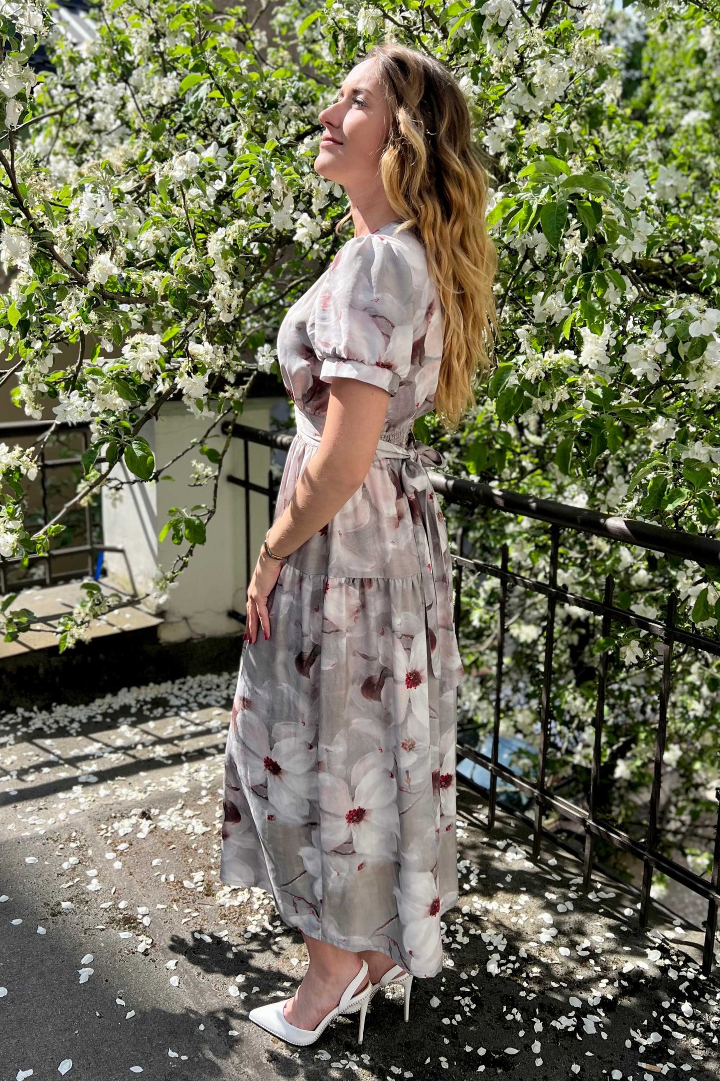 Romantic summer dress with flowers