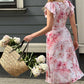 Romantiska sieviešu vasaras kleita ar ziediem