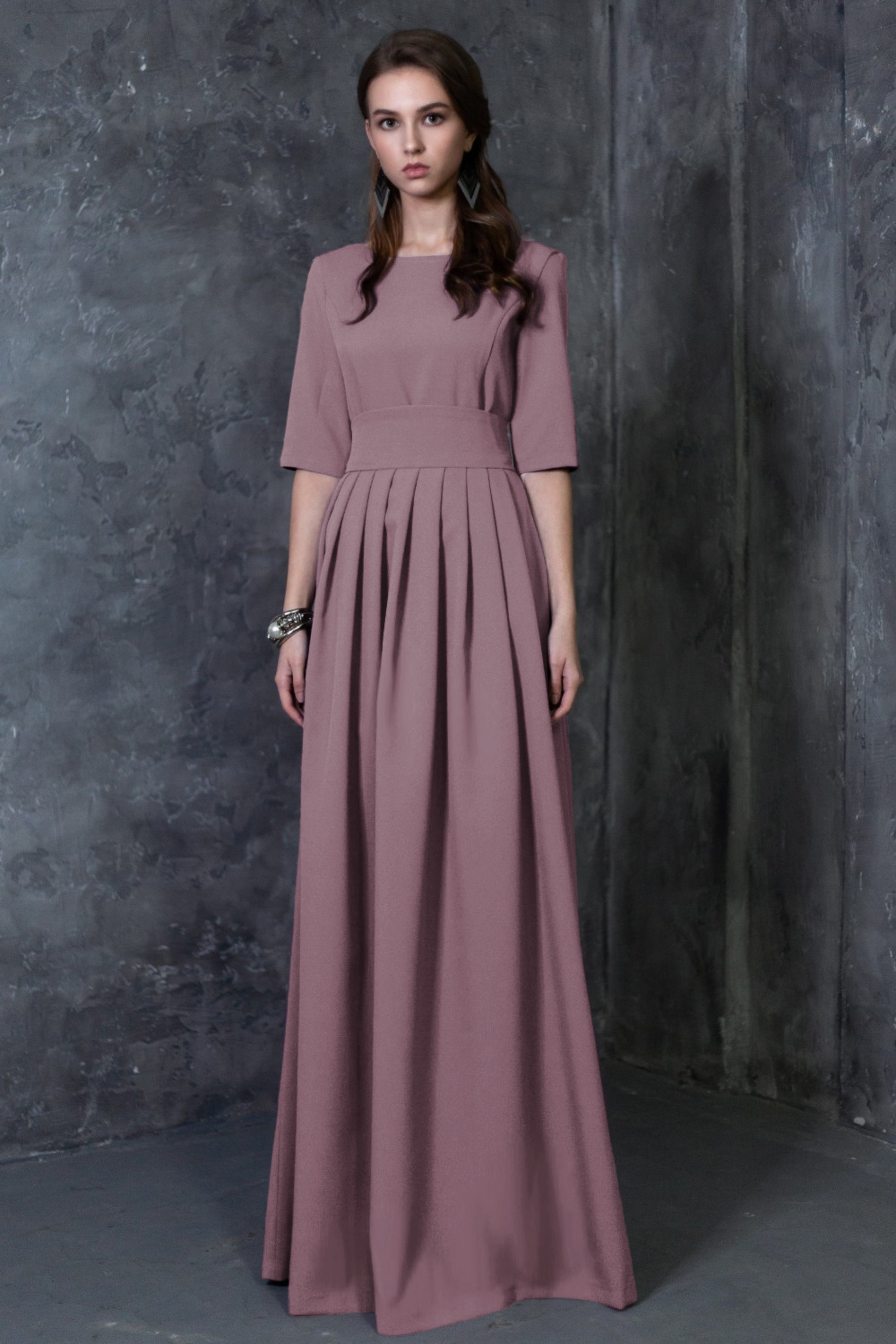 purple grey maxi dress Deme by Gabriella Purple Suzie Maxi Dress