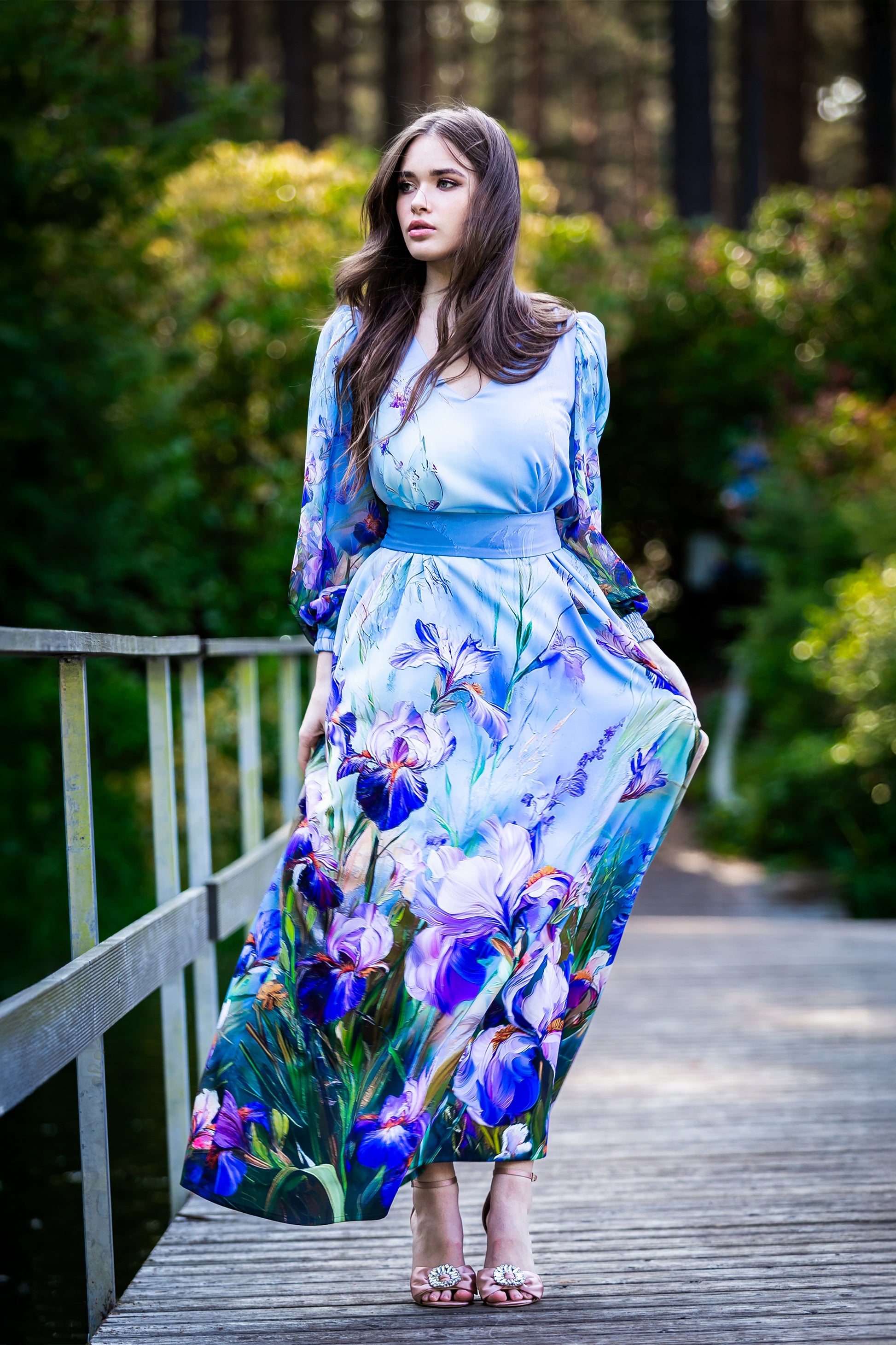 iris maxi dress Floral Iris Maxi Dress with Bow Back – GUNTINA