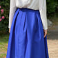 Classic Royal Blue Midi skirts with pockets