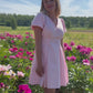 Organic cotton mini dress with balloon sleeves and pockets