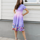 Dress with painted flower print