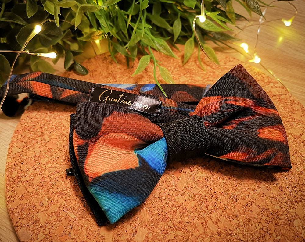 Orange men’s bow tie
