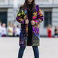 Softshell coat / parka with colorful print