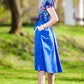 Blue organic cotton skirts with side pockets