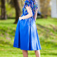 Blue organic cotton skirts with side pockets