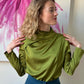 Pesto blouse with pleats on shoulder