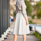 Classic grey skirts with side pockets