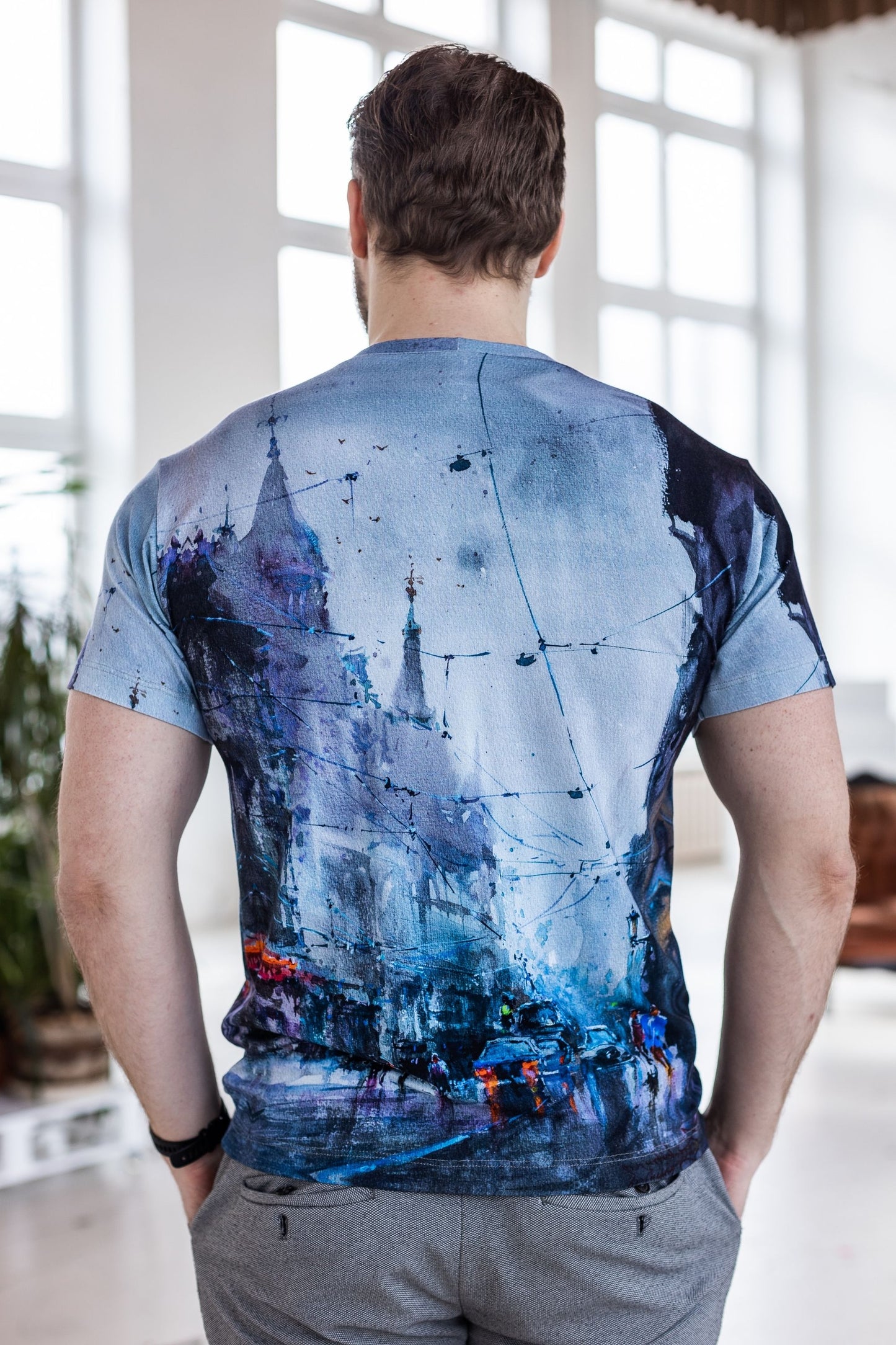 Men's T-shirt with views of Riga 2