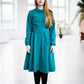 Green dress with collar