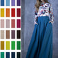 Pleated maxi skirts with pockets in many colors