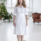 White, classic organic cotton dress