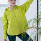 Bright lime-colored organic cotton shirt with buttons