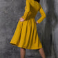 Mustard yellow dress with side pockets