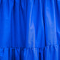 Zila kokvilnas kleita ar bantēm