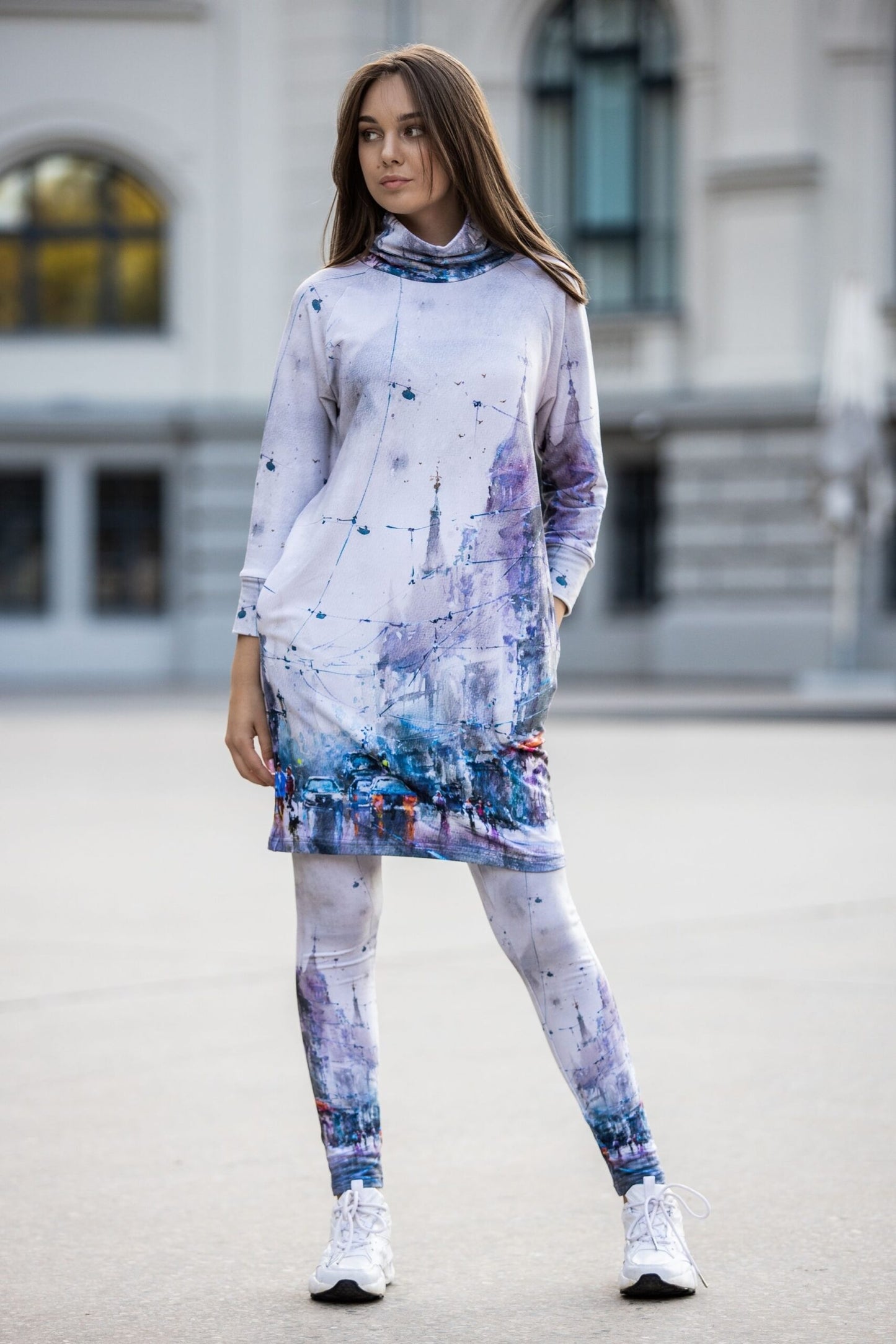 Jumperdress / tunic with Riga landscape